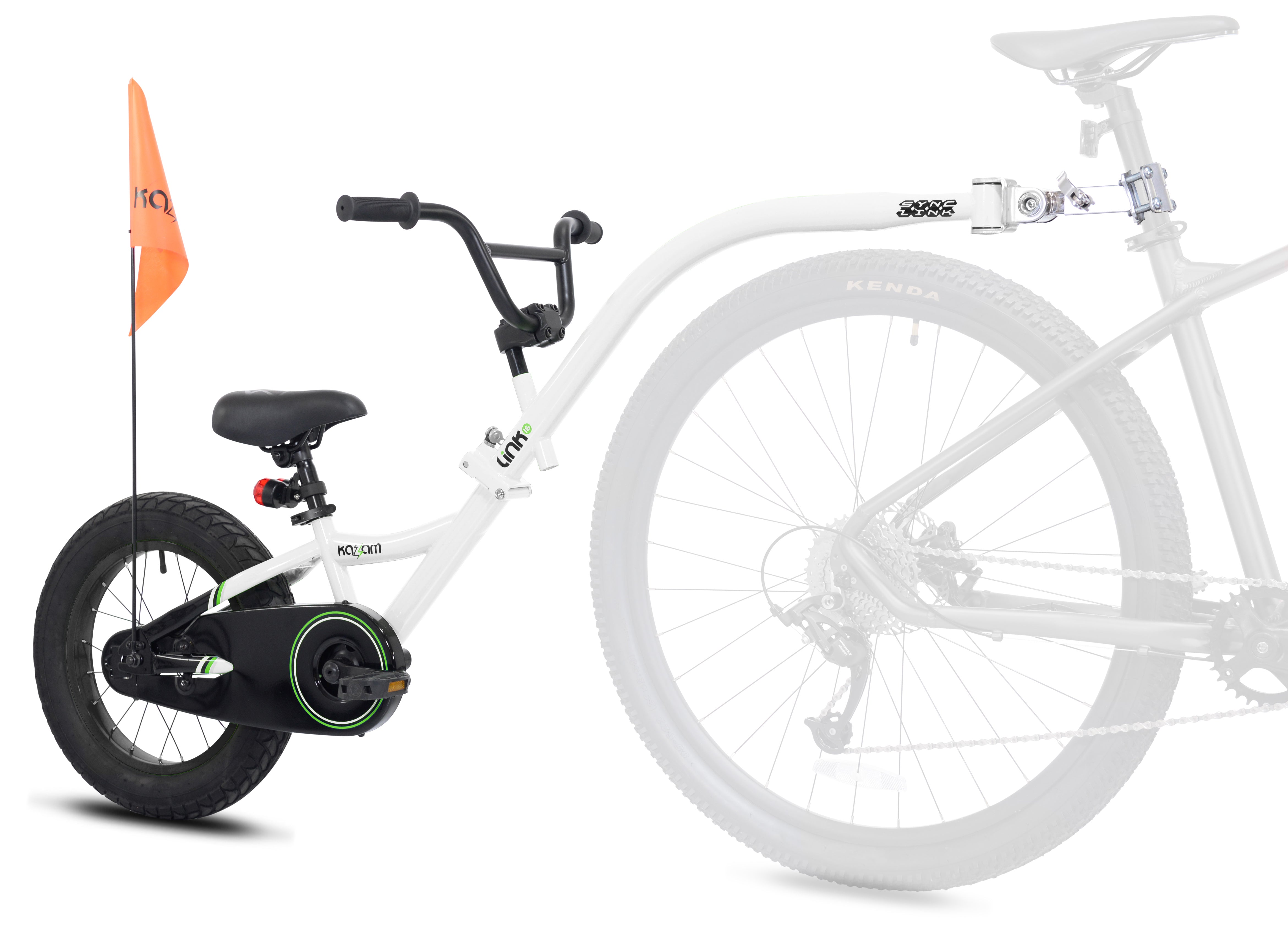 16" KAZAM LINK TRAILER BIKE - WHITE