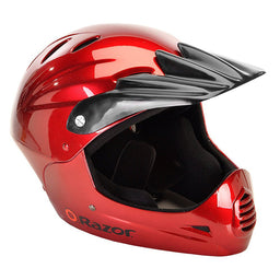 RAZOR YOUTH FULL FACE HELMET - RED (2pc)