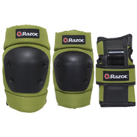 RAZOR YOUTH PAD SET - OLIVE GREEN (3pc)