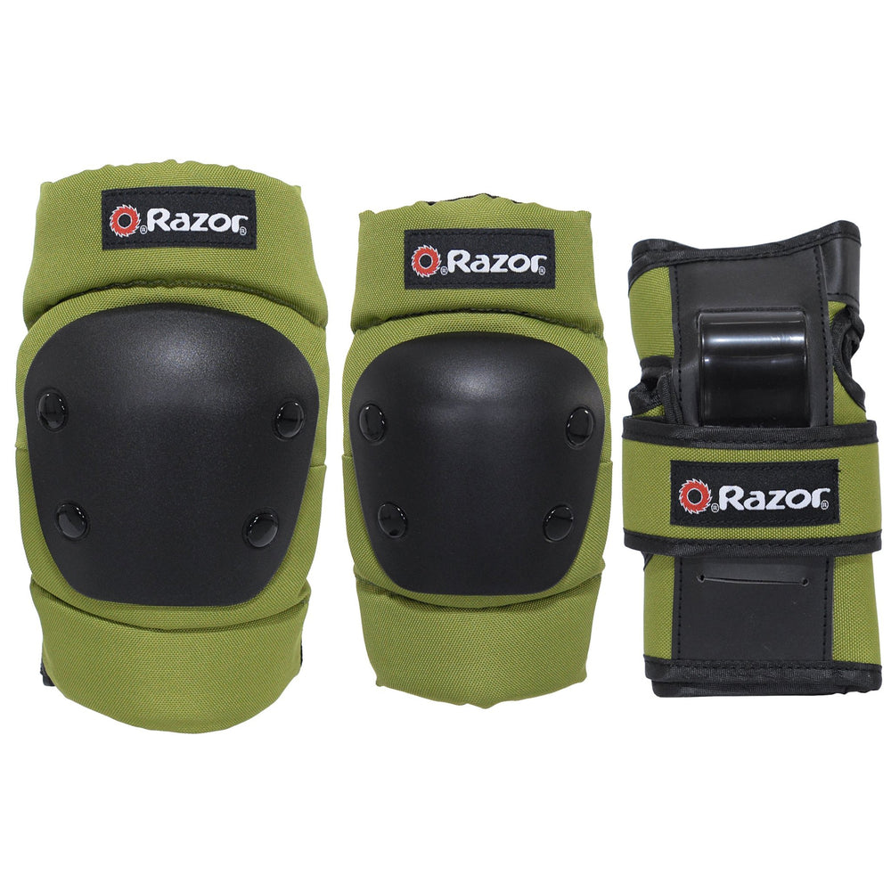 RAZOR YOUTH PAD SET - OLIVE GREEN (3pc)